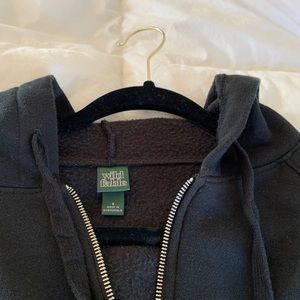 Black Cropped Hoodie